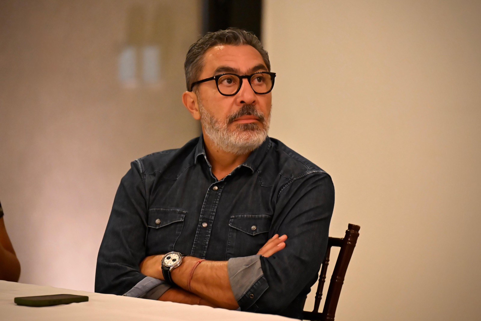 Jorge Camacho en una sesión de trabajo